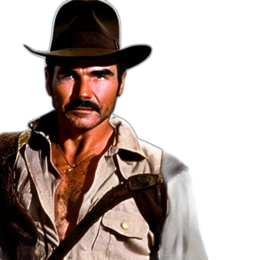 hat, photorealistic, concept art, burt, reynolds, indiana, jones transparent PNG cut-out
