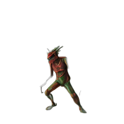 creature, mask, staff, dragon transparent PNG cut-out