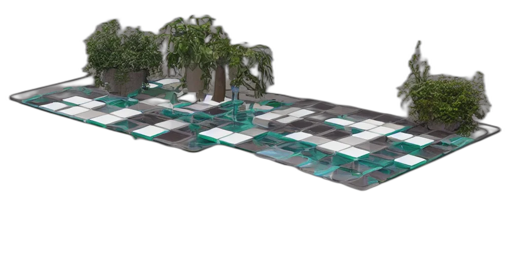 tree, building, 3d render, concept art transparent PNG cut-out
