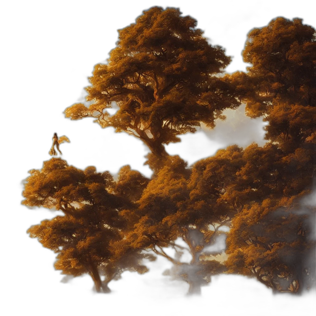 tree, hair, dragon, crown transparent PNG cut-out
