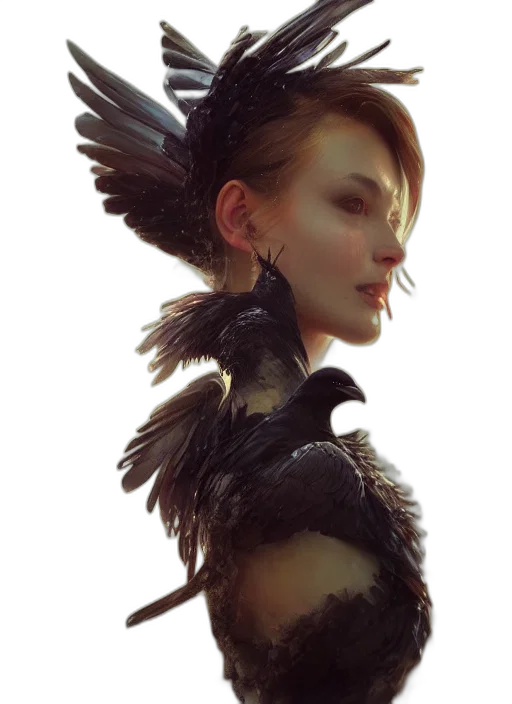 dragon, animal, crown, creature, fantasy art, concept art, photorealistic, cyberpunk transparent PNG cut-out