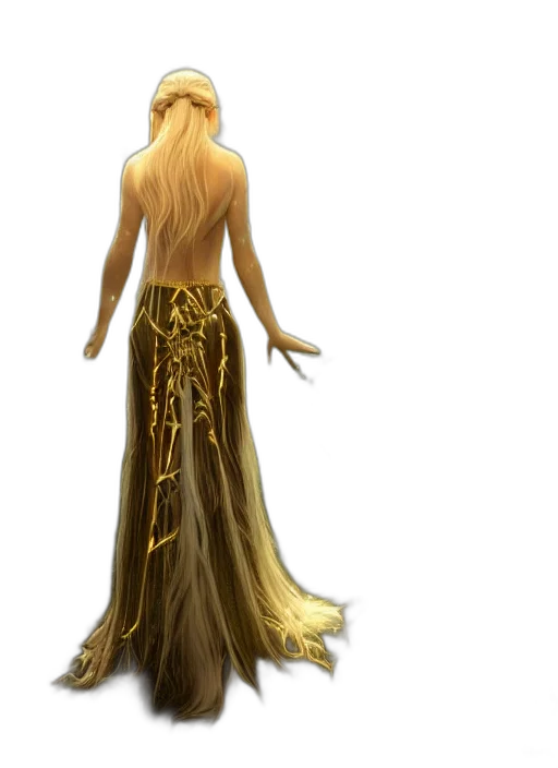 dress, staff, jewelry, crown, concept art, fantasy art, 3d render, pixel art transparent PNG cut-out