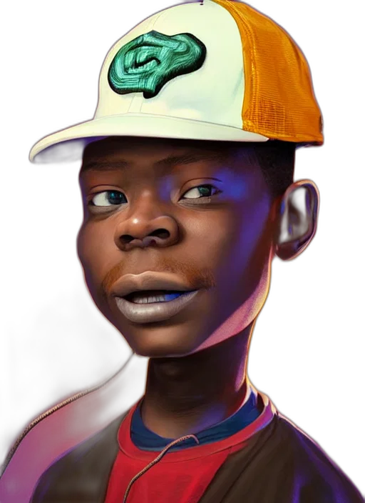 face, hat, robot, crown, concept art, photorealistic, comic book art, watercolor transparent PNG cut-out