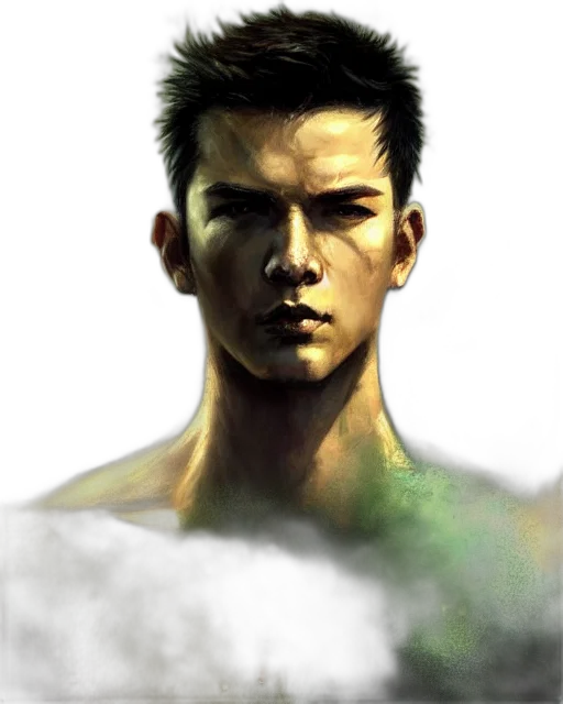face, dragon, photorealistic, comic book art transparent PNG cut-out