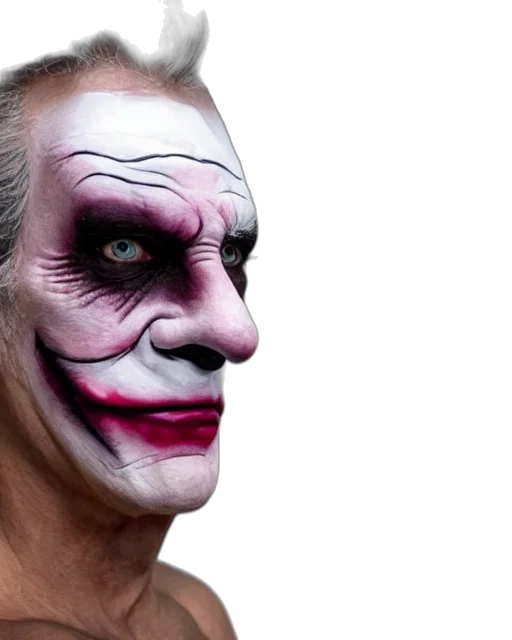 mask, face, photorealistic, mauricio, macri, elaborate, joker, makeup transparent PNG cut-out