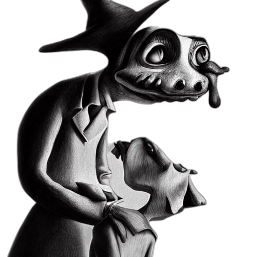 mask, creature, animal, face, concept art, pencil sketch, cartoon, 3d render transparent PNG cut-out