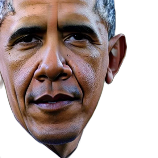 face, mask, weapon, photorealistic, 3d render, barack, obama, movie transparent PNG cut-out