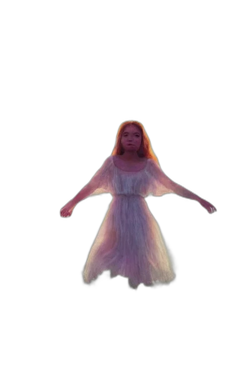 dress, creature, hair, face transparent PNG cut-out