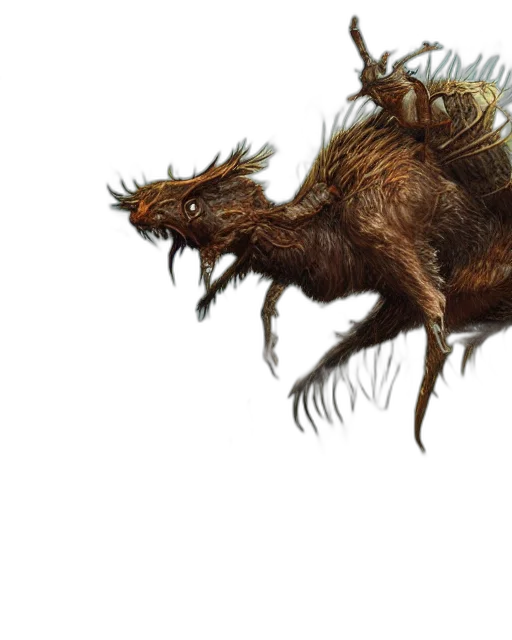 dragon, creature, animal, hair transparent PNG cut-out