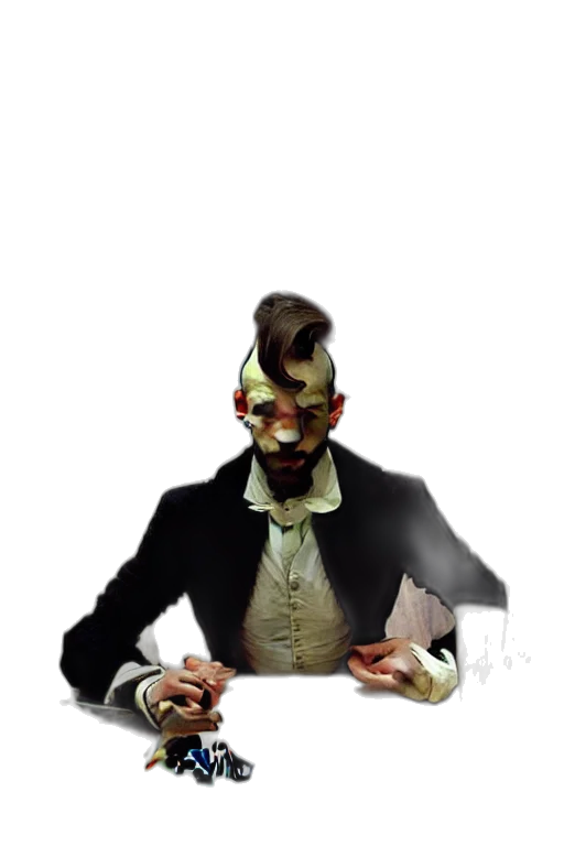 mask, face, staff, jacket transparent PNG cut-out