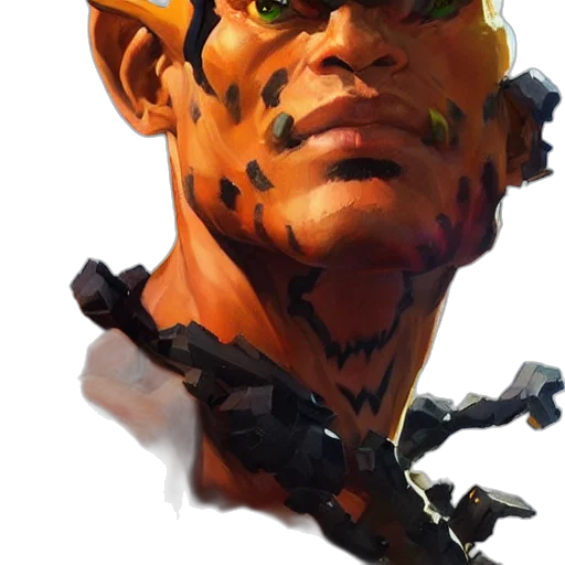 face, mask, staff, dragon transparent PNG cut-out