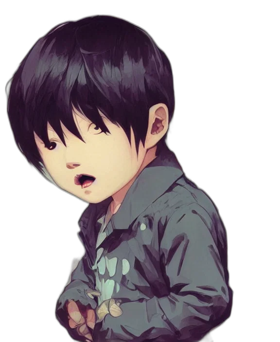 face, jacket, creature, weapon transparent PNG cut-out