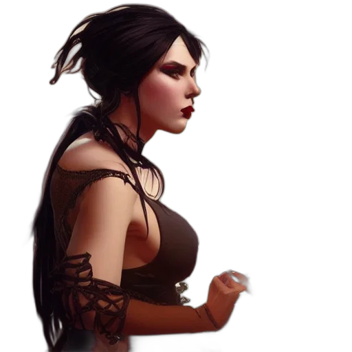 dress, fantasy art, concept art, comic book art, pixel art, dark, giantess, attractive transparent PNG cut-out