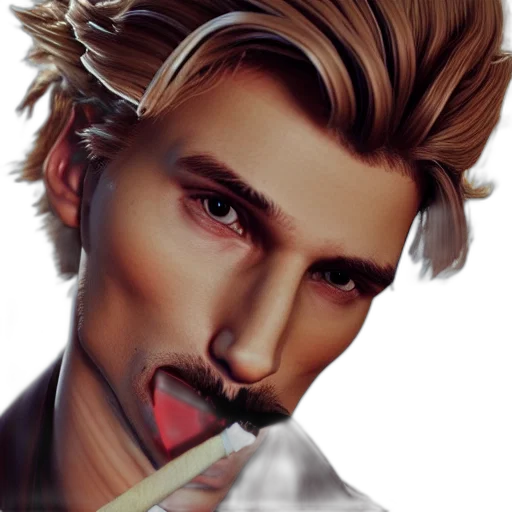 face, hair, photorealistic, concept art transparent PNG cut-out