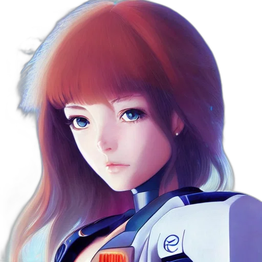 robot, face, jacket, anime transparent PNG cut-out