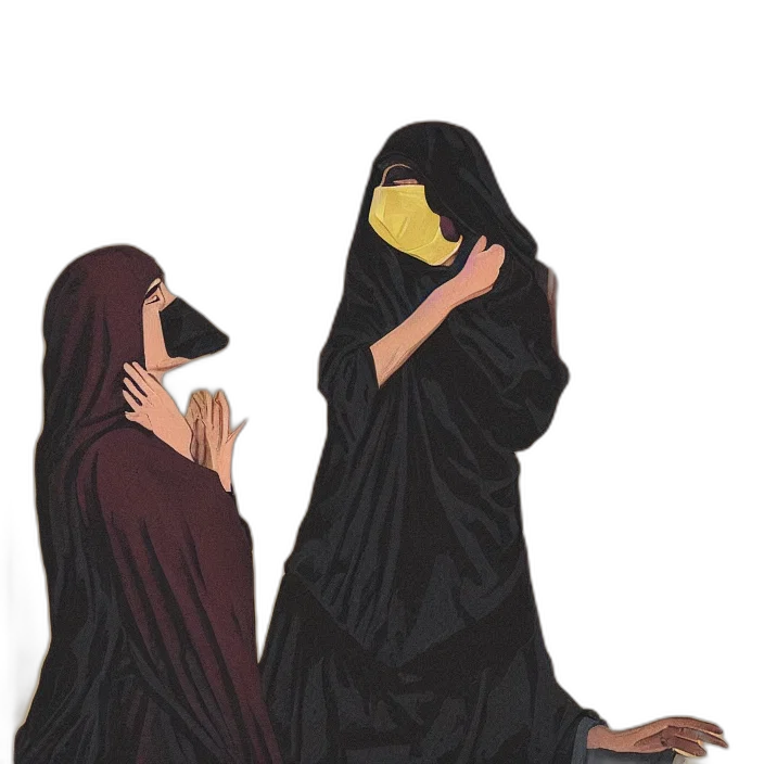 mask, dress, concept art, pixel art transparent PNG cut-out