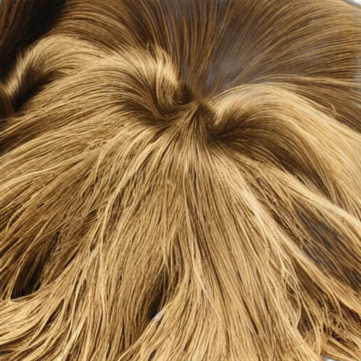 hair, crown, hat, staff, photorealistic, earth tones, pile, hairs transparent PNG cut-out