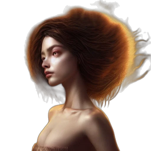 hair, face, mask, crown transparent PNG cut-out