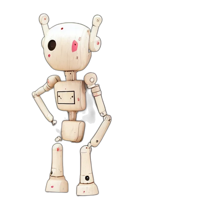 robot, creature, staff, 3d render transparent PNG cut-out