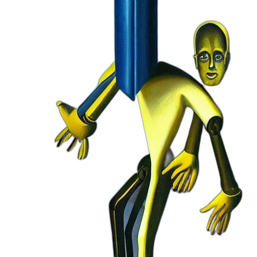 robot, staff, creature, sword transparent PNG cut-out