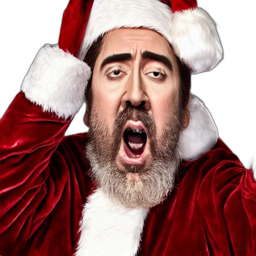 nic, cage, screaming, while transparent PNG cut-out