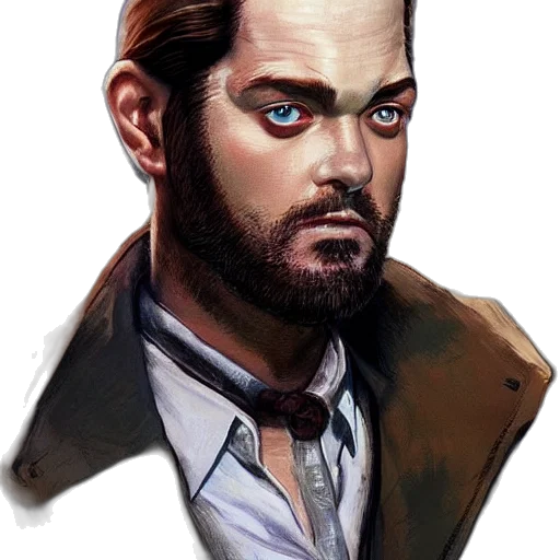 face, jacket, comic book art, concept art, photorealistic, fantasy art, earth tones, beautiful transparent PNG cut-out