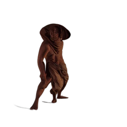 creature, dress, hat, animal, concept art, 3d render, pixel art, photorealistic transparent PNG cut-out