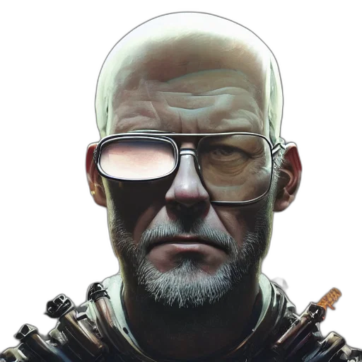 face, staff, cyberpunk, concept art transparent PNG cut-out