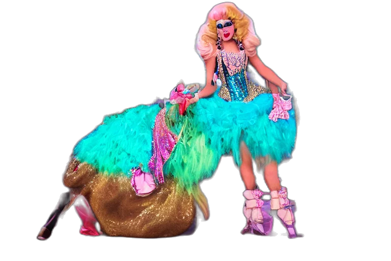 animal, creature, dress, hair transparent PNG cut-out