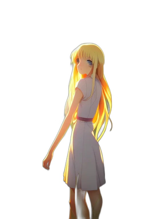 dress, staff, sword, 3d render, anime, concept art, cartoon, fire transparent PNG cut-out