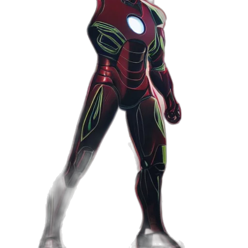 robot, concept art, comic book art, 3d render transparent PNG cut-out