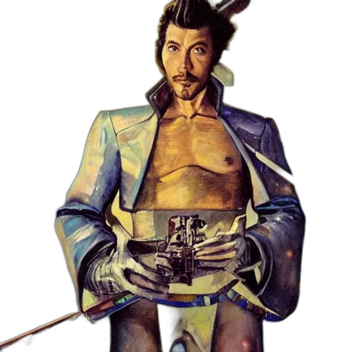 staff, jacket, sword, robot transparent PNG cut-out
