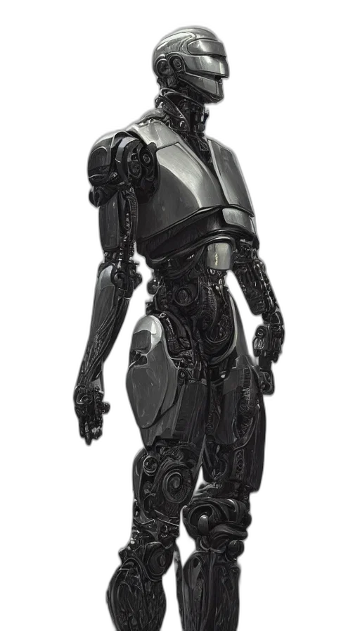 robot, dress, cyberpunk, concept art transparent PNG cut-out