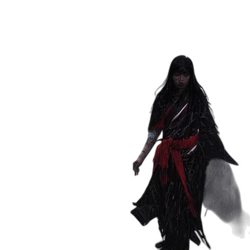 dress, creature, mask, sword transparent PNG cut-out