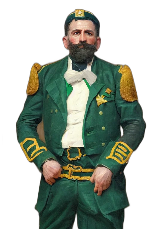 jacket, staff, face, photorealistic transparent PNG cut-out
