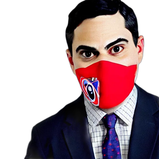 mask, face, ben, shapiro transparent PNG cut-out