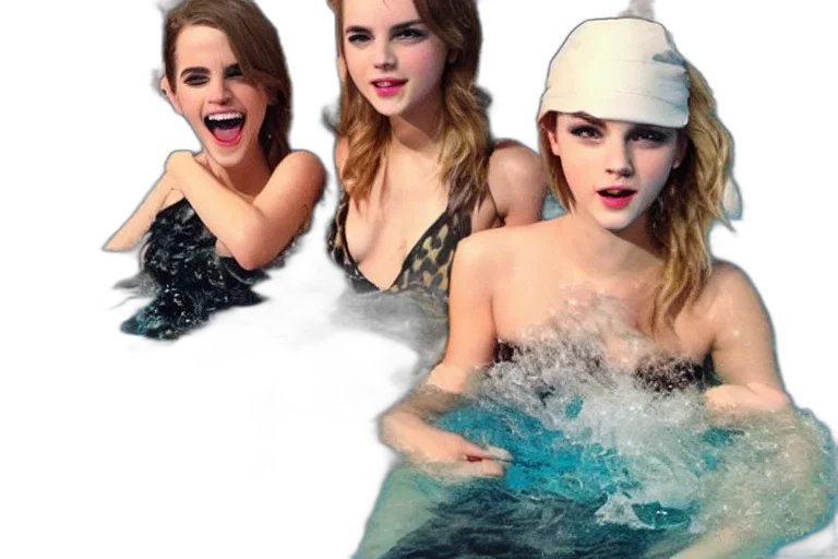 photorealistic, concept art, underwater, emma, watson, taylor, swift, selena transparent PNG cut-out
