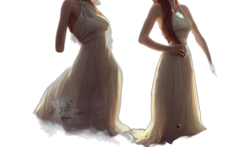dress, concept art, fantasy art, photorealistic transparent PNG cut-out
