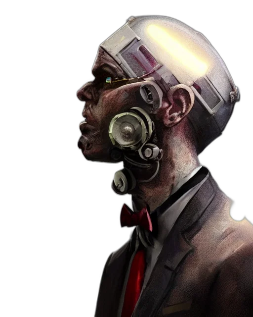 robot, face, mask, cyberpunk, concept art, comic book art, photorealistic, red transparent PNG cut-out
