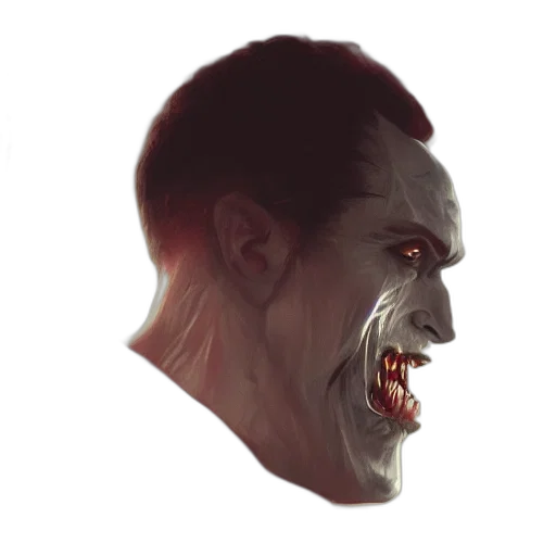 face, mask, creature, concept art, photorealistic, 3d render, comic book art, picture transparent PNG cut-out