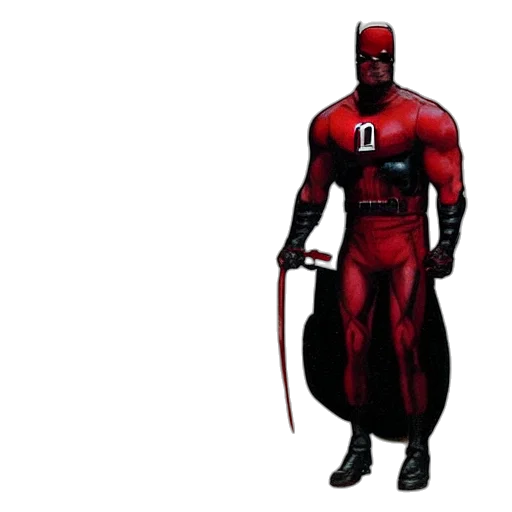 concept art, comic book art, 3d render, pixel art, red, daredevil, concept, art transparent PNG cut-out