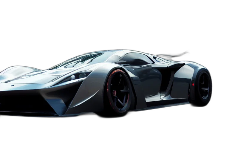 car, 3d render, concept art, photorealistic transparent PNG cut-out