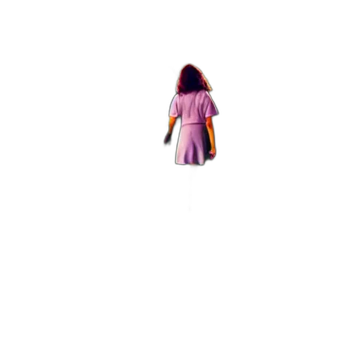 dress, hair, jacket, creature transparent PNG cut-out
