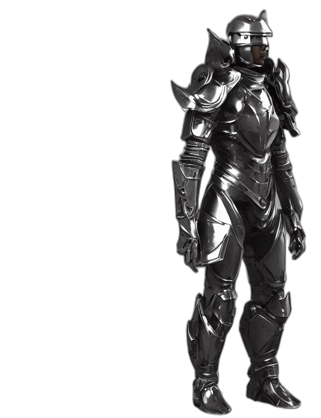 robot, weapon, sword, concept art, 3d render, fantasy art, comic book art, monochrome transparent PNG cut-out