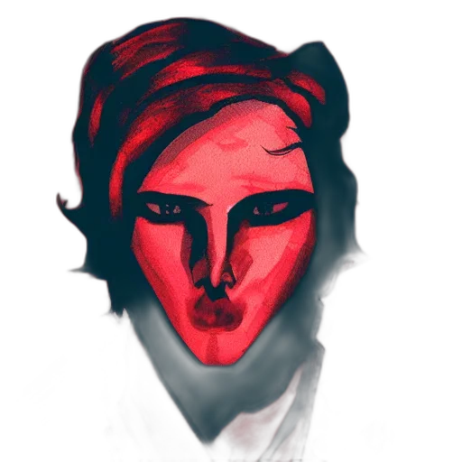 mask, face, creature, crown, watercolor, concept art, comic book art, fantasy art transparent PNG cut-out