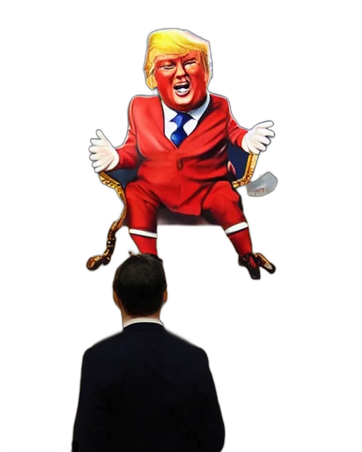mask, creature, concept art, cartoon, presidential, portrait, donald, trump transparent PNG cut-out