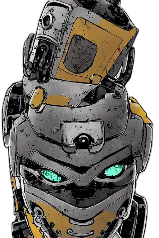 robot, face, mask, weapon transparent PNG cut-out