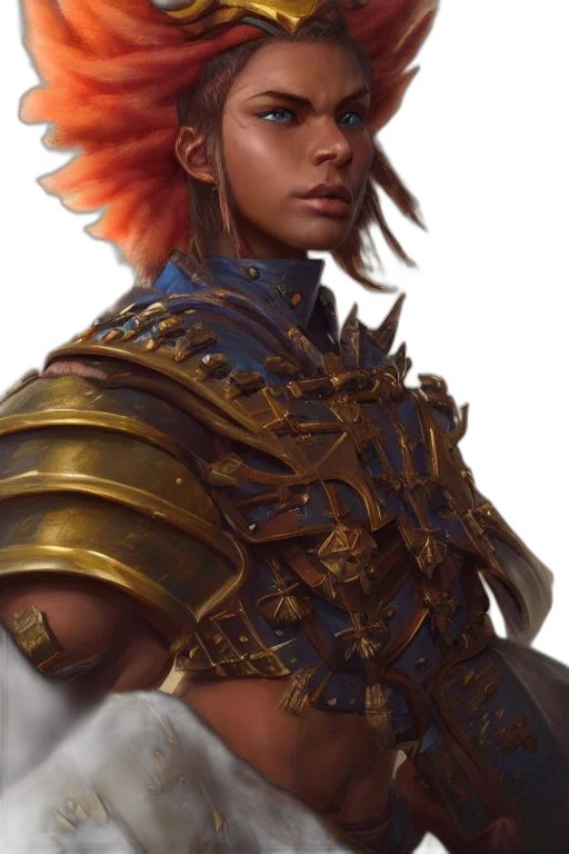 crown, face, staff, sword, fantasy art, concept art, photorealistic, oil painting transparent PNG cut-out