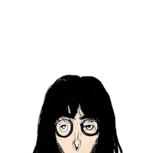 face, hair, mask, creature transparent PNG cut-out