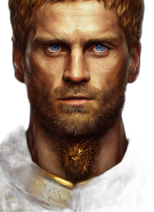 face, sword, fantasy art, photorealistic transparent PNG cut-out